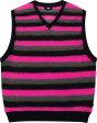 STUSSY - Men Striped Sweater Vest Discount