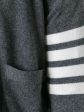 THOM BROWNE - Men Classic V Neck Cardigan With White 4 Bar Stripe In Cashmere For Sale