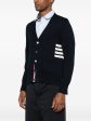 THOM BROWNE - Men Jersey Stitch Relaxed Fit V Neck Cardigan Online Hot Sale