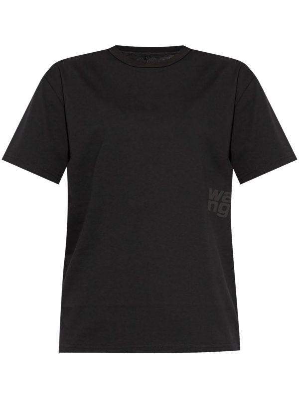 T BY ALEXANDER WANG - Women Essential Jersey Puff Logo Shrunk Tee Online Sale