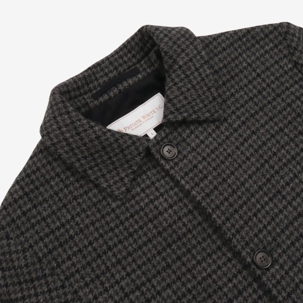 Dogtooth Wool Overcoat Online Sale