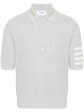 THOM BROWNE - Men Textured Stitch Polo Tee Hot on Sale