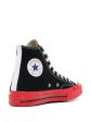 COMME DES GARCONS PLAY X CONVERSE - Red Sole High Top Sneakers Hot on Sale