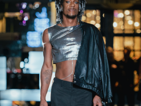 ZEREK S Shiny mirror croptop Online