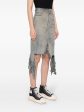 RICK OWENS DRKSHDW - Women Denim Slivered Skirt For Cheap