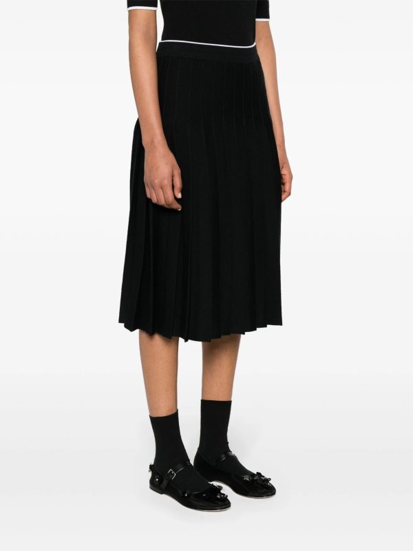 THOM BROWNE - Women Below The Knee Pleated Skirt For Discount