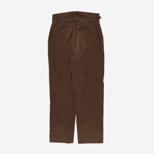 Side Button Corduroy Trousers For Sale