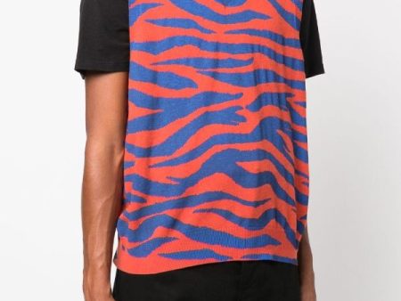 STUSSY - Men Tiger Printed Sweater Vest Discount