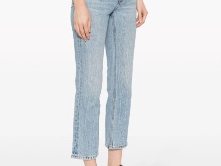 ALEXANDER WANG - Women OG - High Rise Stovepipe Vintage Faded Indigo Online Sale