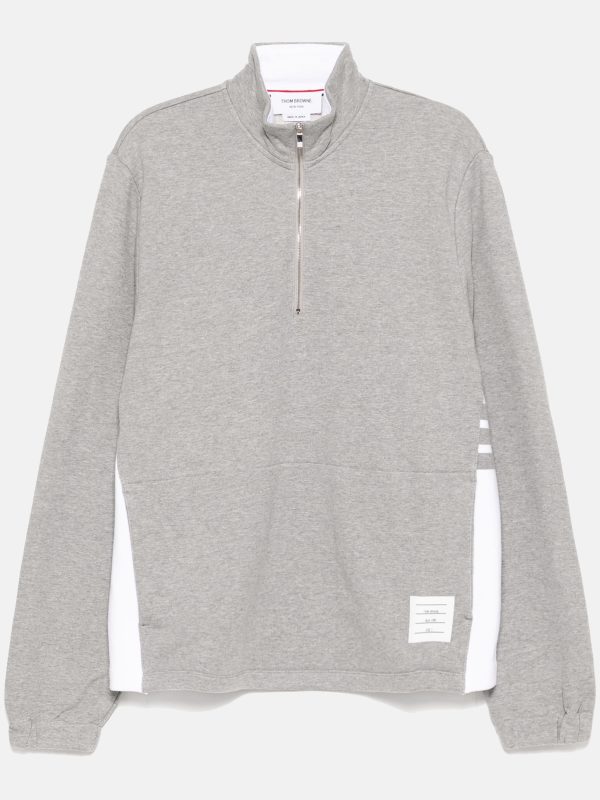 THOM BROWNE - Men Funnel Neck Half Zip Pullover Cheap