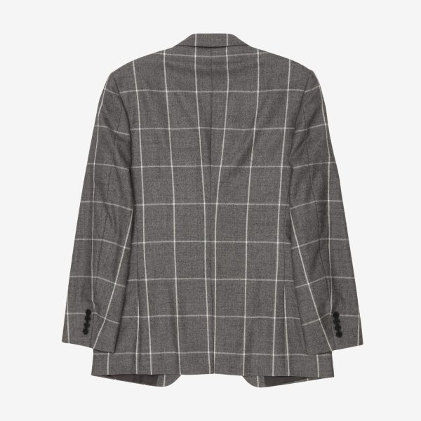 Window Plaid Check Wool Blazer Cheap