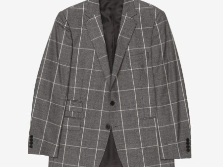 Window Plaid Check Wool Blazer Cheap