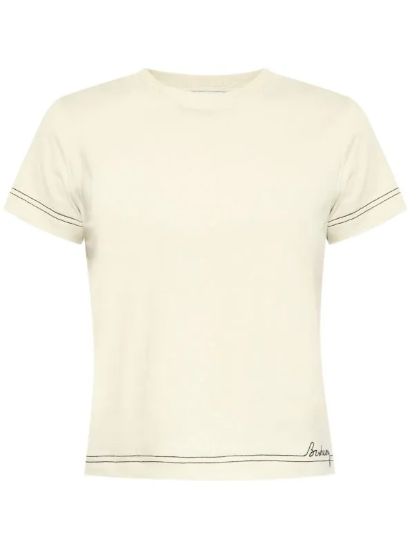 BURBERRY - Women Embroidered Cotton T-shirt Online now