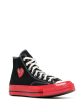 COMME DES GARCONS PLAY X CONVERSE - Red Sole High Top Sneakers Hot on Sale