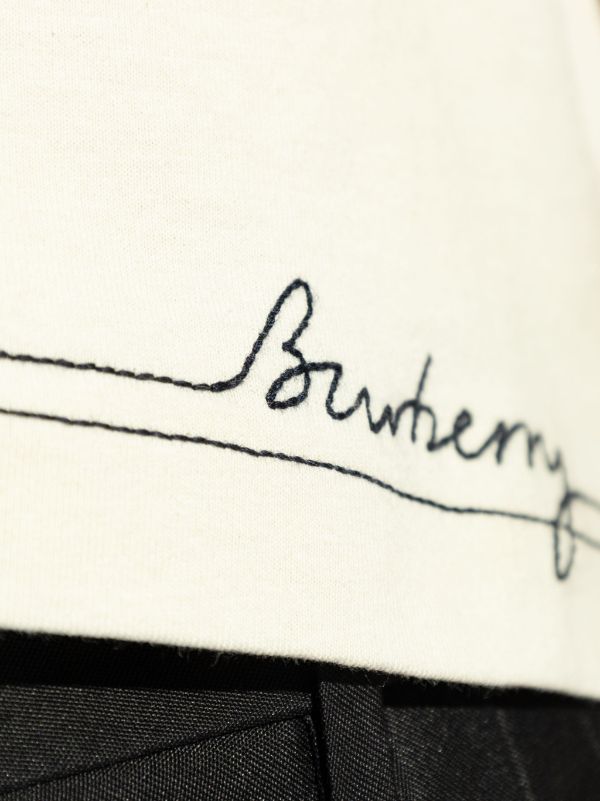 BURBERRY - Women Embroidered Cotton T-shirt Online now