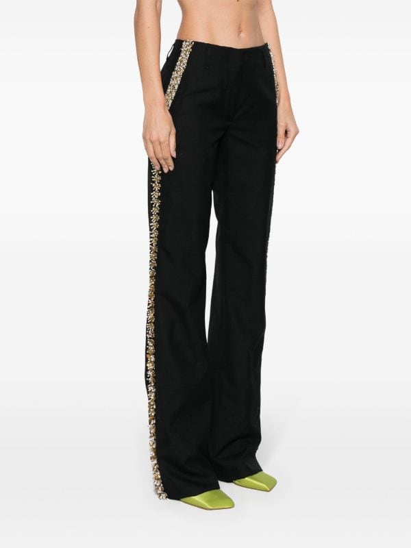 DRIES VAN NOTEN - Women Embellished Trousers For Cheap