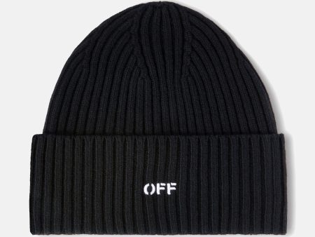 OFF WHITE - Men Offstamp Loose Knit Beanie Online