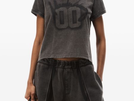 ALEXANDER WANG - Women Shrunken Ringer Tee W  AW 00 Graphic on Sale