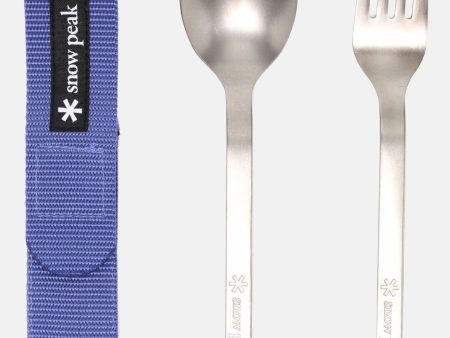 SNOW PEAK - Titanium Fork & Spoon Set For Sale