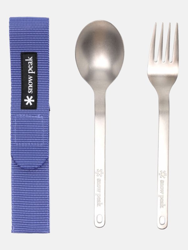 SNOW PEAK - Titanium Fork & Spoon Set For Sale