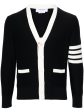 THOM BROWNE - Men Hector Reversed Jersey Intarsia Cardigan Hot on Sale