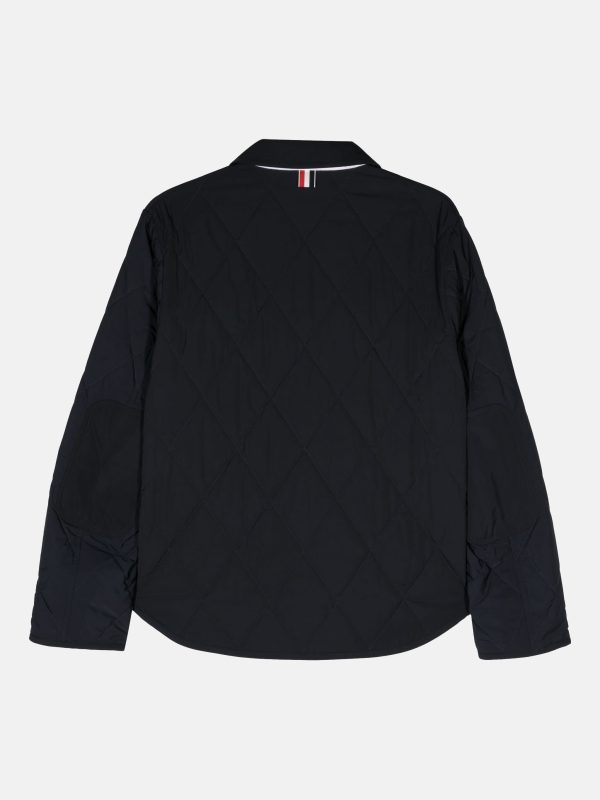 THOM BROWNE - Men Quilted Shirt Jacket Withapplied Pockets on Sale