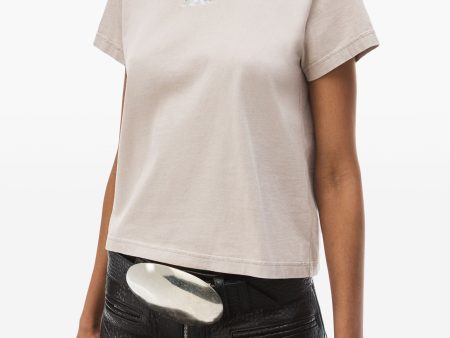 T BY ALEXANDER WANG - Women Shrunken Tee With Blade Logo For Discount