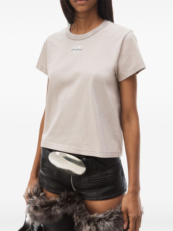 T BY ALEXANDER WANG - Women Shrunken Tee With Blade Logo For Discount