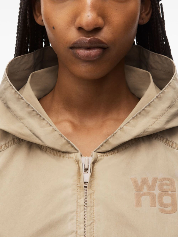 T BY ALEXANDER WANG - Women Hooded Cropped Zip Jacket Sale