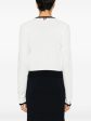 THOM BROWNE - Women Pointelle Tuck Stitch Crewneck Cardigan In Cotton Cheap