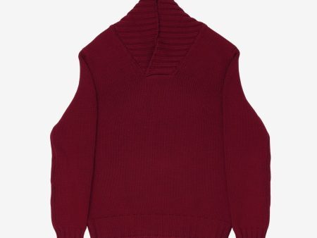 Shawl Collar Knit Sweater on Sale