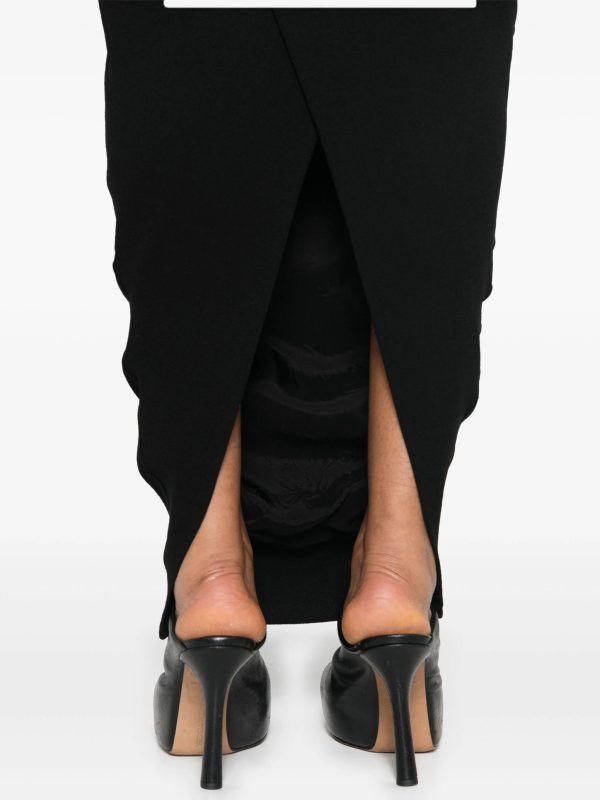 RICK OWENS - Women Wool Pillar Long Skirt Hot on Sale