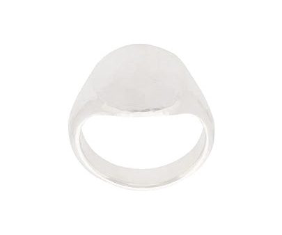 WERKSTATT MUNCHEN - Signet Oval Hammered Ring Online Sale