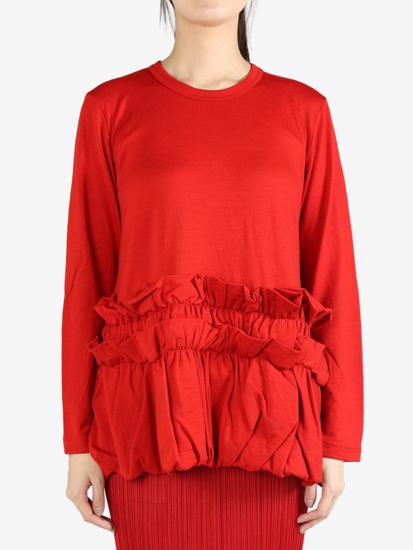 COMME DES GARCONS COMME DES GARCONS - Women Ruffled Long Sleeve T-shirt Supply