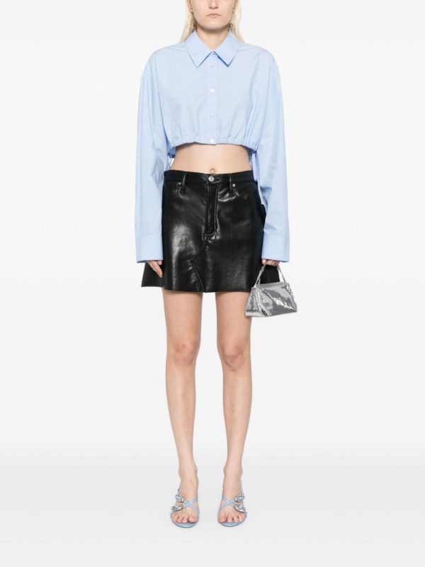 ALEXANDER WANG - Women Hotfix Drawstring Cropped Buttondown Online