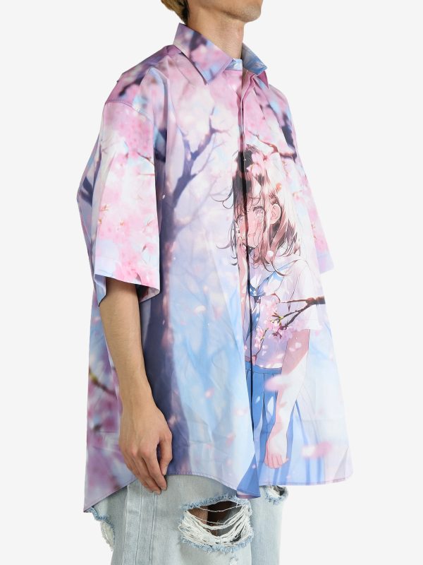 VETEMENTS - Unisex Anime Short Sleeved Shirt For Cheap