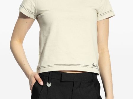 BURBERRY - Women Embroidered Cotton T-shirt Online now