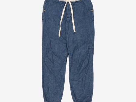 Cuffed Denim Trousers Hot on Sale