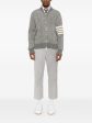 THOM BROWNE - Men Bicolor Tuck Rib Stitch Zip Up Bomber Jacket Fashion