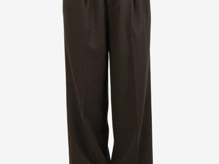 AURALEE - Women Baby Camel Flannerl Slacks Cheap