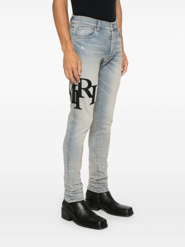 AMIRI - Men Staggered Logo Skinny Jean Online now