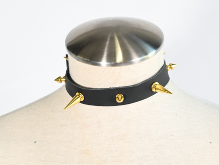 DAN 7:20 Spike Gold Choker For Discount