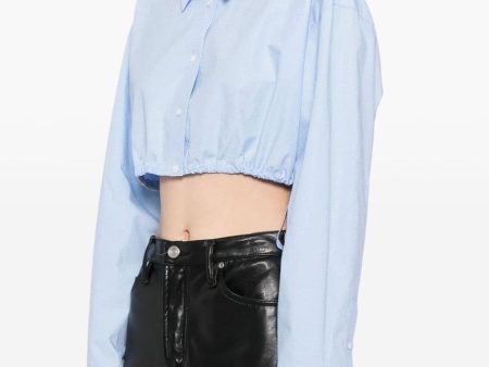 ALEXANDER WANG - Women Hotfix Drawstring Cropped Buttondown Online