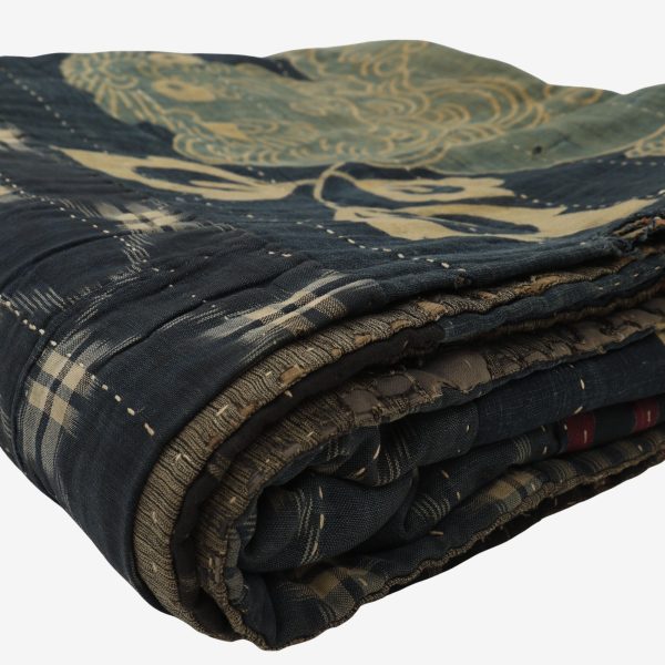 Japanese Heavy Indigo Dyed Boro Blanket Online