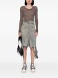 RICK OWENS DRKSHDW - Women Denim Slivered Skirt For Cheap