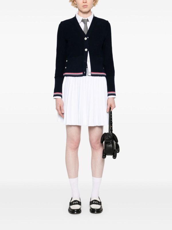 THOM BROWNE - Women Textured Stitch Classic Cardigan Hot on Sale