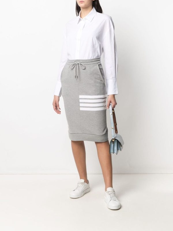 THOM BROWNE - Women 4 Bar Classic Sack Skirt Discount