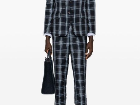 THOM BROWNE - Men Unstructured Straight Fit SB S C In Wool Linen Suiting For Sale