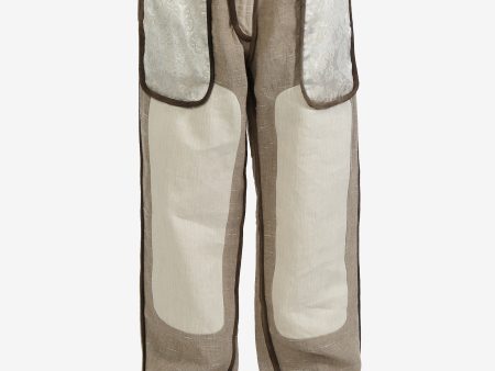 COMMUNS - Unisex Color Patchwork Large Pocket Pants Online Sale