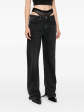 ALEXANDER WANG - Women Slit Hem Jean Prestyle Hotfix Mesh Undie Online Hot Sale